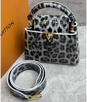 Сумка Louis Vuitton Capucines BB Mini Grey Leopard