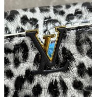 Сумка Louis Vuitton Capucines BB Mini White Leopard