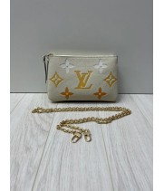 Сумка Louis Vuitton Pochette Felicie GIANT белая с желтым