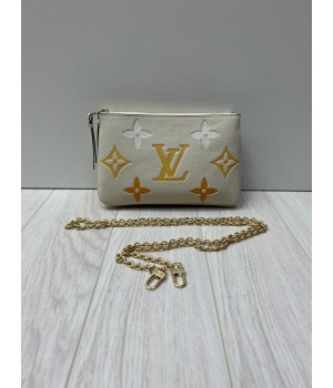 Сумка Louis Vuitton Pochette Felicie GIANT белая с желтым