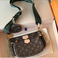 Женская сумка Louis Vuitton с монетницей зеленая