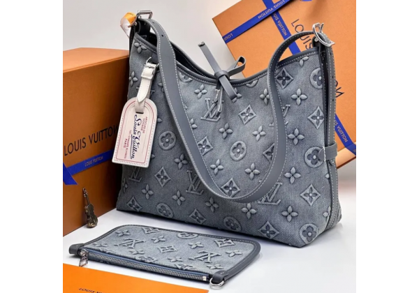 Сумка Louis Vuitton Carryall Monogram Denim Grey Blue