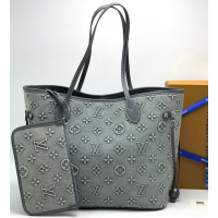 Сумка Louis Vuitton Neverfull Monogram Denim Grey Blue