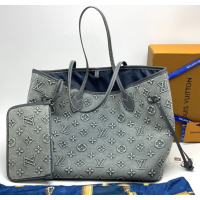 Сумка Louis Vuitton Neverfull Monogram Denim Grey Blue