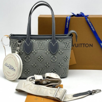 Сумка Louis Vuitton Neverfull Monogram Denim Grey Blue