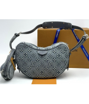 Сумка Louis Vuitton Croissant MM Monogram Denim Grey Blue