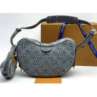 Сумка Louis Vuitton Croissant MM Monogram Denim Grey Blue