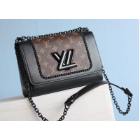 Сумка Louis Vuitton Twist MM Epi Black Brown