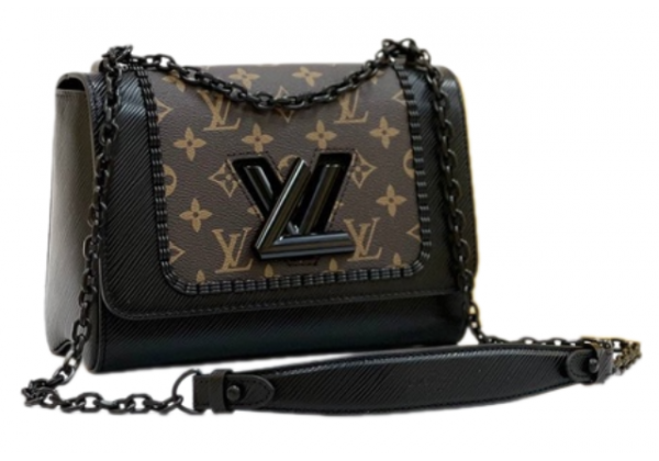Сумка Louis Vuitton Twist MM Epi Black Brown