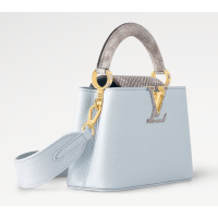 Cумка Louis Vuitton Capucines МM Sea Snake Light Blue