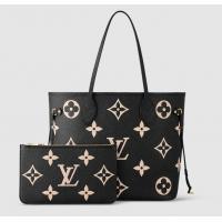 Сумка Louis Vuitton Neverfull Monogram MM Black Beige