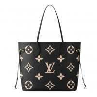 Сумка Louis Vuitton Neverfull Monogram MM Black Beige