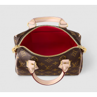 Сумка Louis Vuitton Speedy 20 Monogram Brown с плечевым ремнем