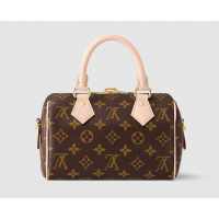 Сумка Louis Vuitton Speedy 20 Monogram Brown с плечевым ремнем