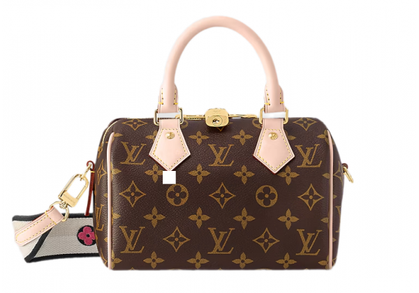 Сумка Louis Vuitton Speedy 20 Monogram Brown с плечевым ремнем