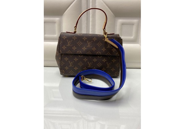 Женская сумка Louis Vuitton FAVORITE с черно-синим ремнем