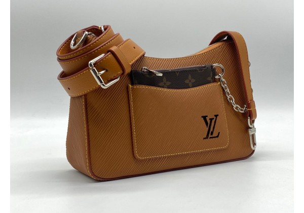 Женская сумка Louis Vuitton Favorite коричневая с цепочкой