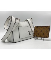 Женская сумка Louis Vuitton Favorite белая с коричневым