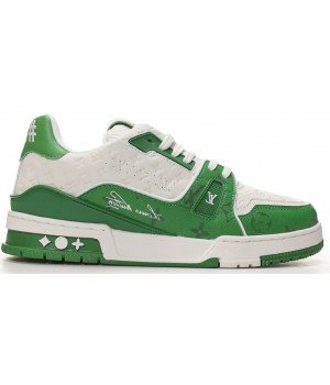 Кроссовки Louis Vuitton Trainer Signature White Green