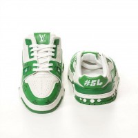 Кроссовки Louis Vuitton Trainer Signature White Green