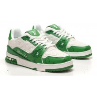 Кроссовки Louis Vuitton Trainer Signature White Green