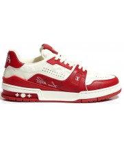 Кроссовки Louis Vuitton Trainer Signature White Red