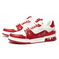 Кроссовки Louis Vuitton Trainer Signature White Red