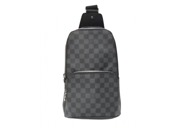 Сумка Louis Vuitton Avenue Sling Bag в клетку серая