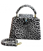 Сумка Louis Vuitton Capucines BB White Leopard