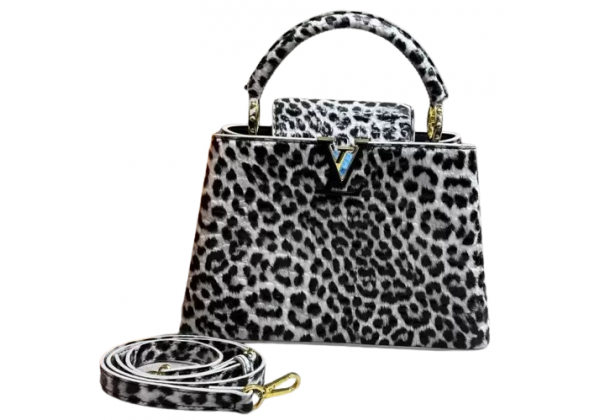 Сумка Louis Vuitton Capucines BB White Leopard