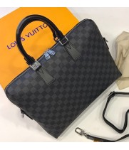 Портфель Louis Vuitton в клетку черный