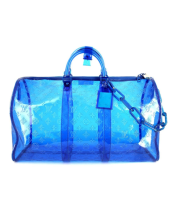 Сумка Louis Vuitton Keepall прозрачная синяя