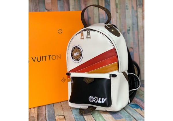 Рюкзак Louis Vuitton PALM SPRINGS PM бело-красно-черный