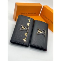 Кошелек Louis Vuitton CAPUCINES кожаный черный
