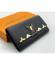 Кошелек Louis Vuitton кожаный черный