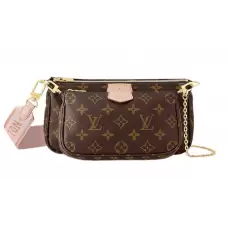 Сумка Louis Vuitton Multi Pochette Monogram розовая
