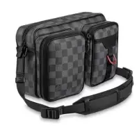 Сумка Louis Vuitton мужская Utility в клетку черная