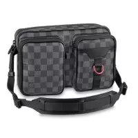 Сумка Louis Vuitton мужская Utility в клетку черная