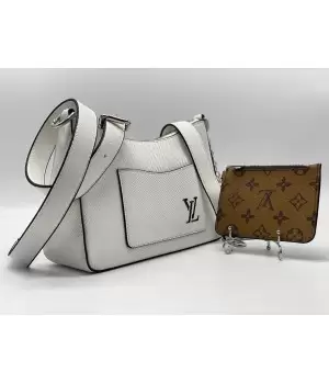Сумка Louis Vuitton белая с монетницей