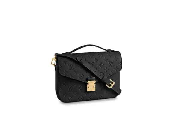 Сумка Louis Vuitton Pochette metis черная с золотым